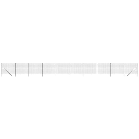 vidaXL Συρματόπλεγμα Περίφραξης Ανθρακί 1,6x25 μ. Γαλβανισμένο Ατσάλι