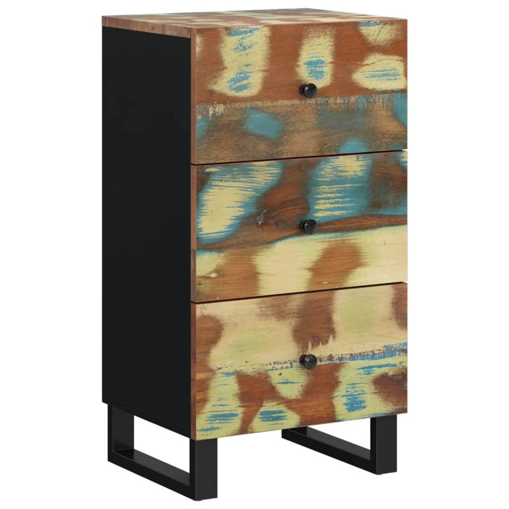 vidaXL Συρταριέρα με 3 Συρτάρια 40x33,5x75 εκ. από Μασίφ Ανακυκλ. Ξύλο