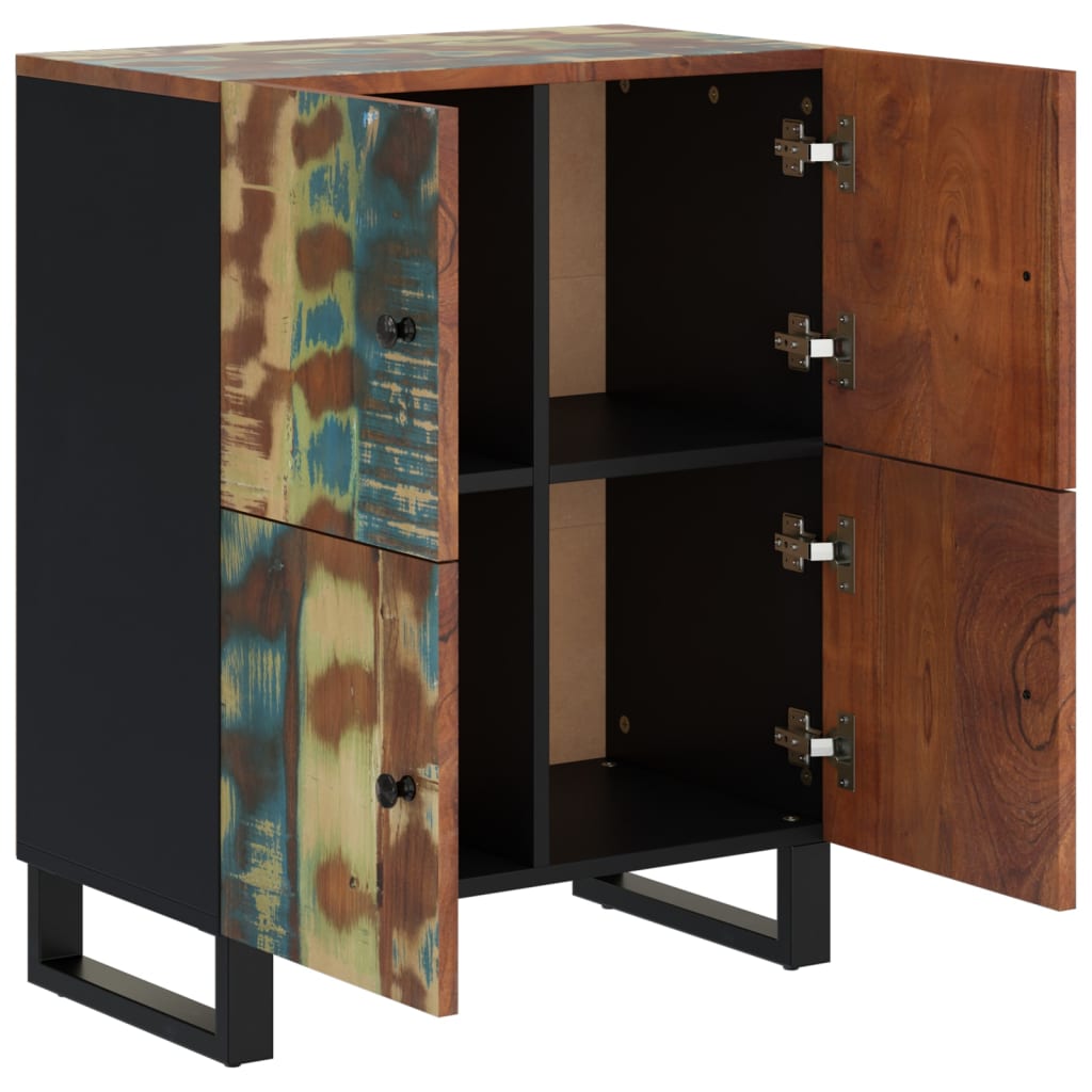 vidaXL Ντουλάπι με 4 Πόρτες 60x33x75 εκ. από Μασίφ Ανακυκλωμένο Ξύλο