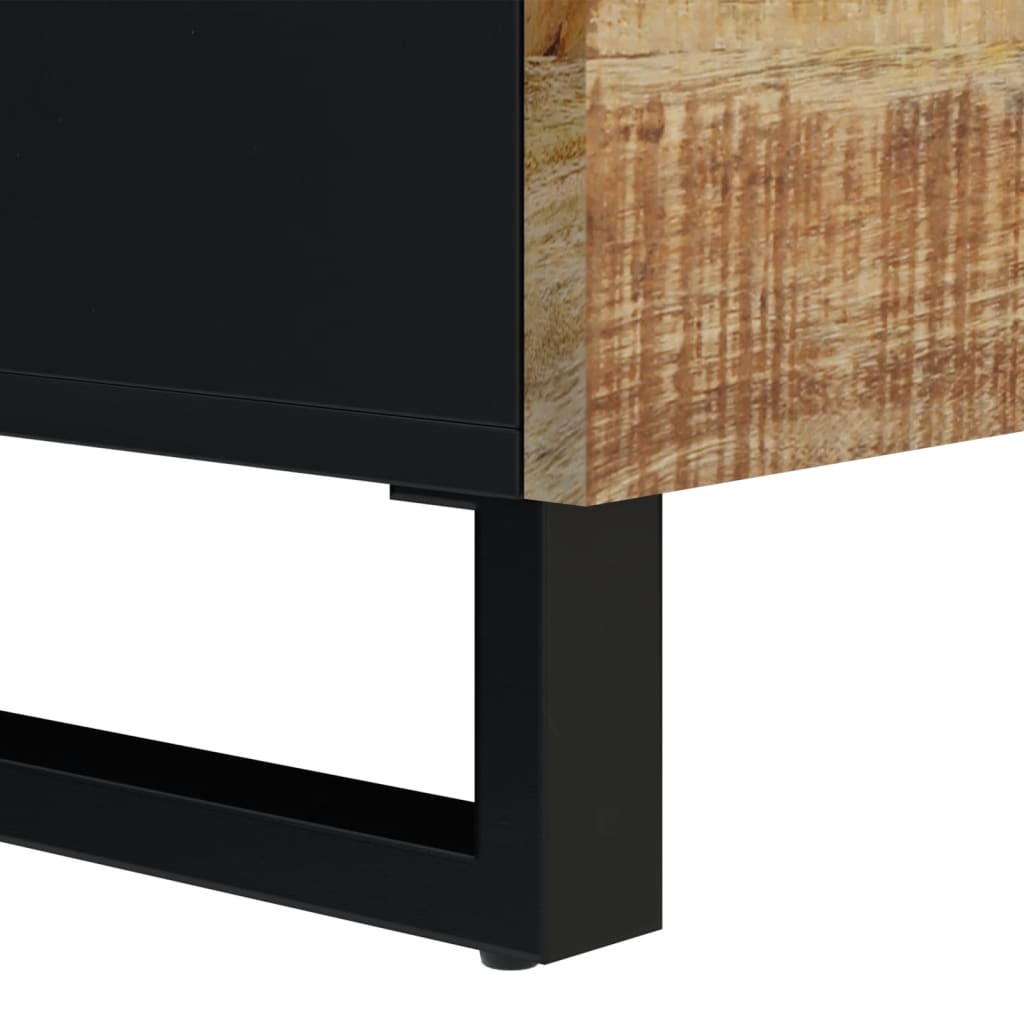 vidaXL Ντουλάπι με 2 Πόρτες 80 x 33 x 75 εκ. από Μασίφ Ξύλο Μάνγκο
