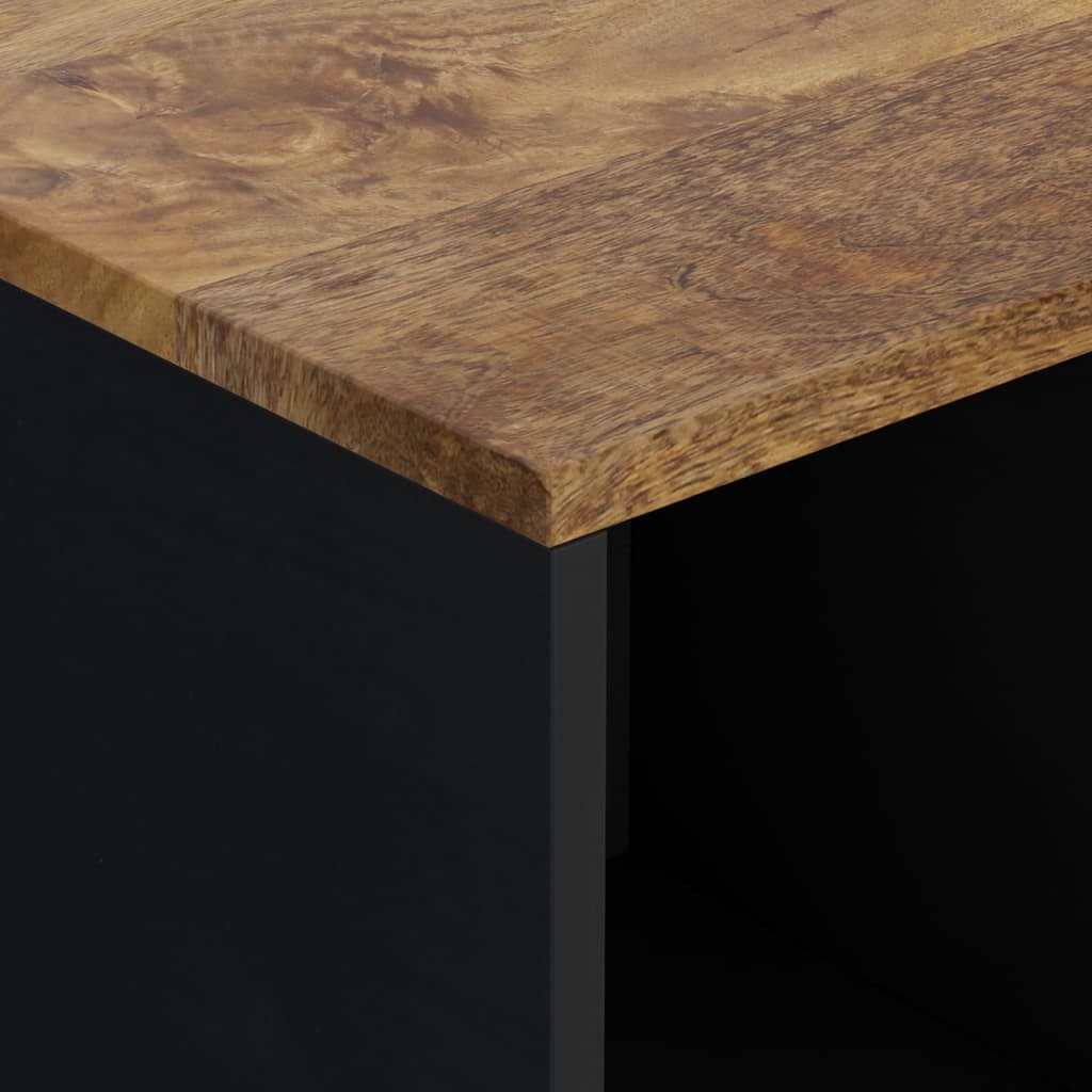 vidaXL Ντουλάπι με 2 Πόρτες 80 x 33 x 75 εκ. από Μασίφ Ξύλο Μάνγκο