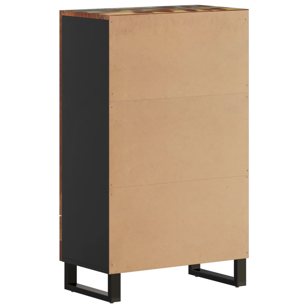 vidaXL Ντουλάπι Ψηλό με Συρτάρι 60x33x100 εκ. Μασίφ Αν. Ξύλο &Σίδερο