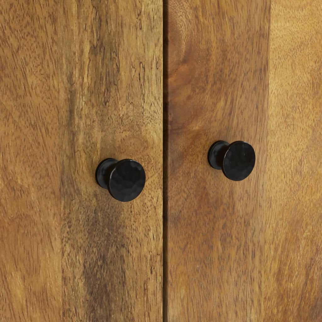 vidaXL Ντουλάπι Ψηλό με Συρτάρι 60x33x100 εκ. Μασίφ Ξύλο Μάνγκο&Σίδερο