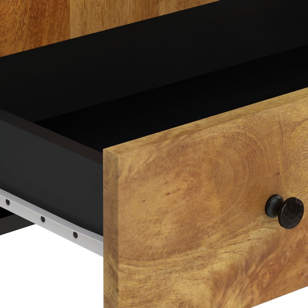 vidaXL Ντουλάπι Ψηλό με Συρτάρι 60x33x100 εκ. Μασίφ Ξύλο Μάνγκο&Σίδερο