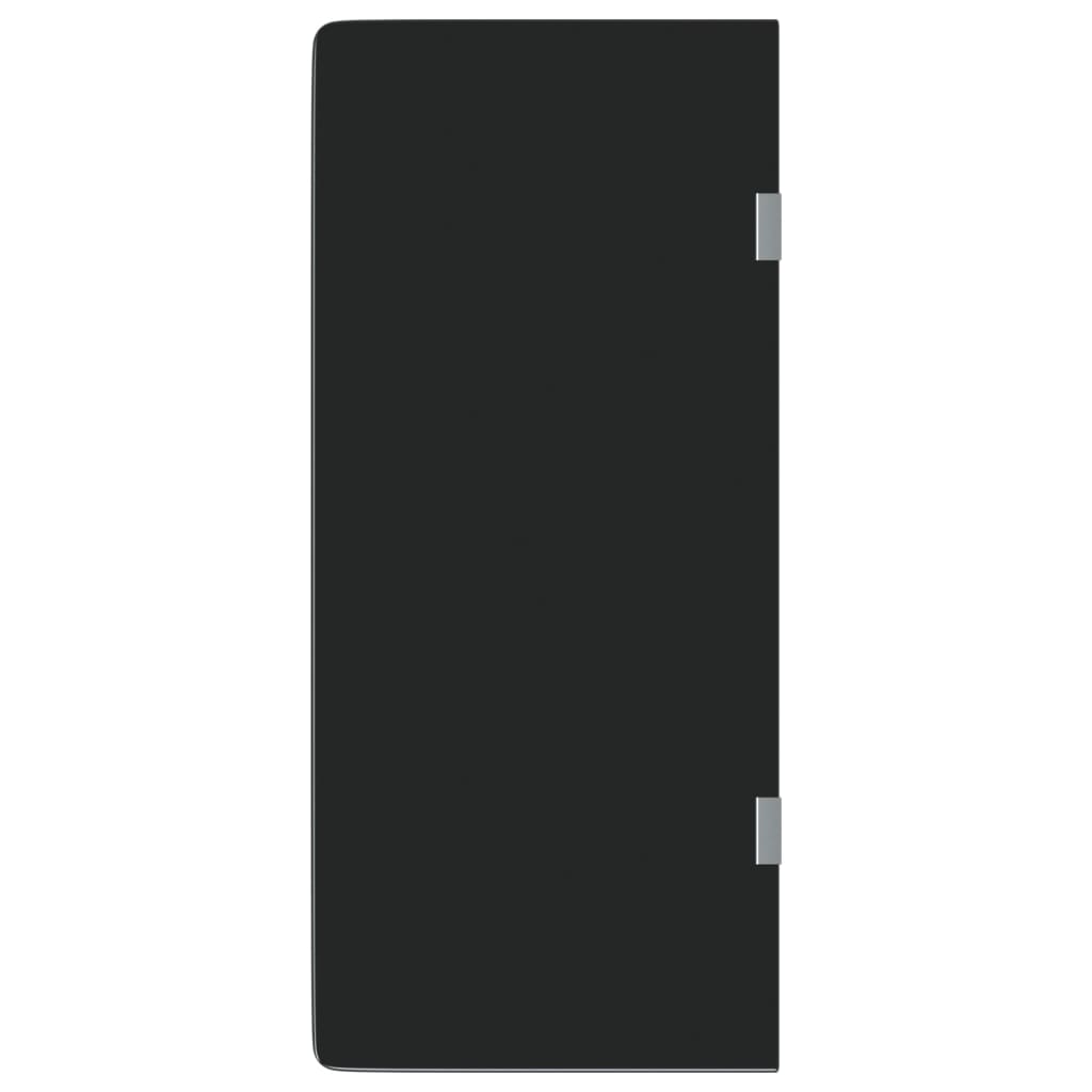 vidaXL Διαχωριστικό Ουρητηρίου Επιτοίχιο Μαύρο 90x40 εκ. Ψημένο Γυαλί