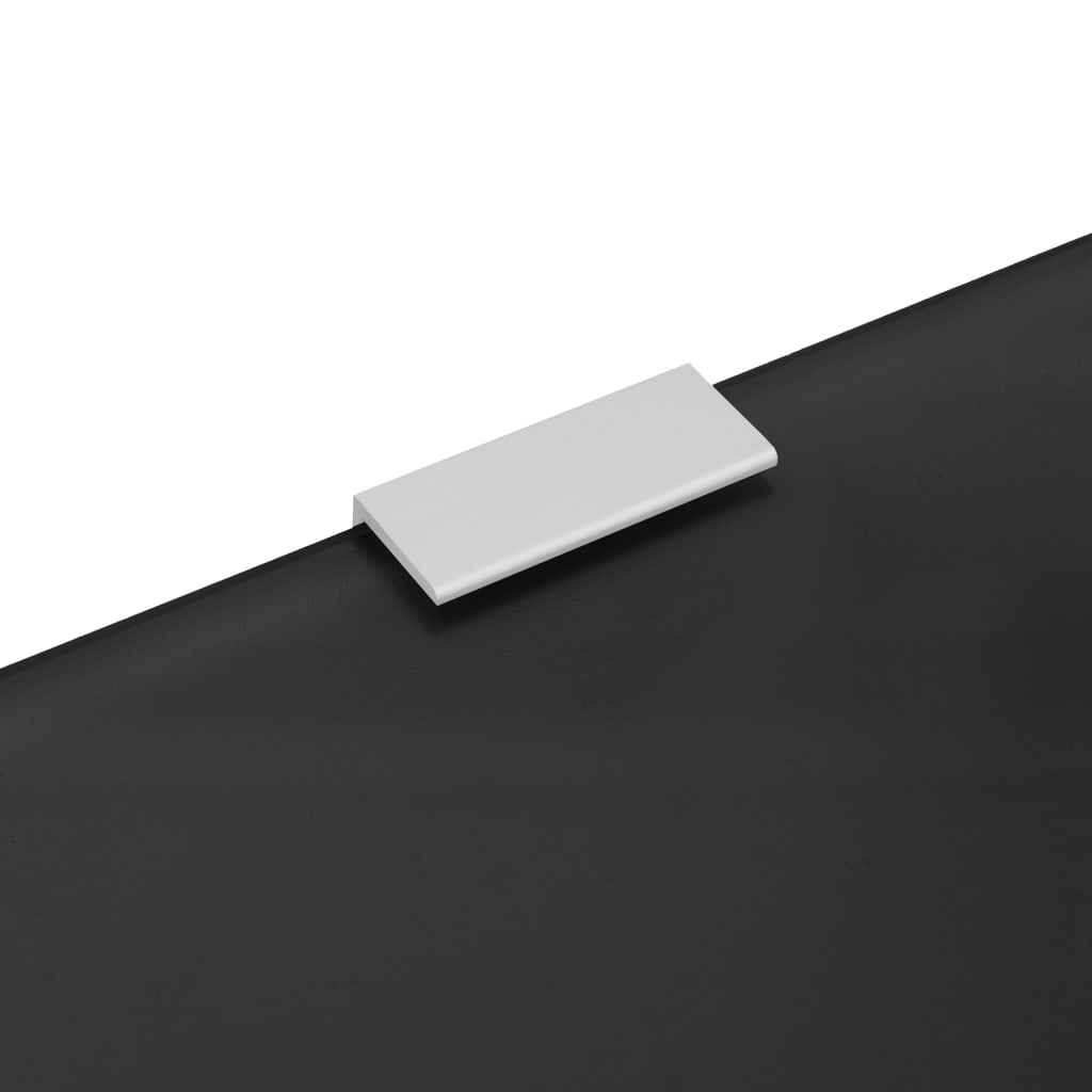 vidaXL Διαχωριστικό Ουρητηρίου Επιτοίχιο Μαύρο 90x40 εκ. Ψημένο Γυαλί