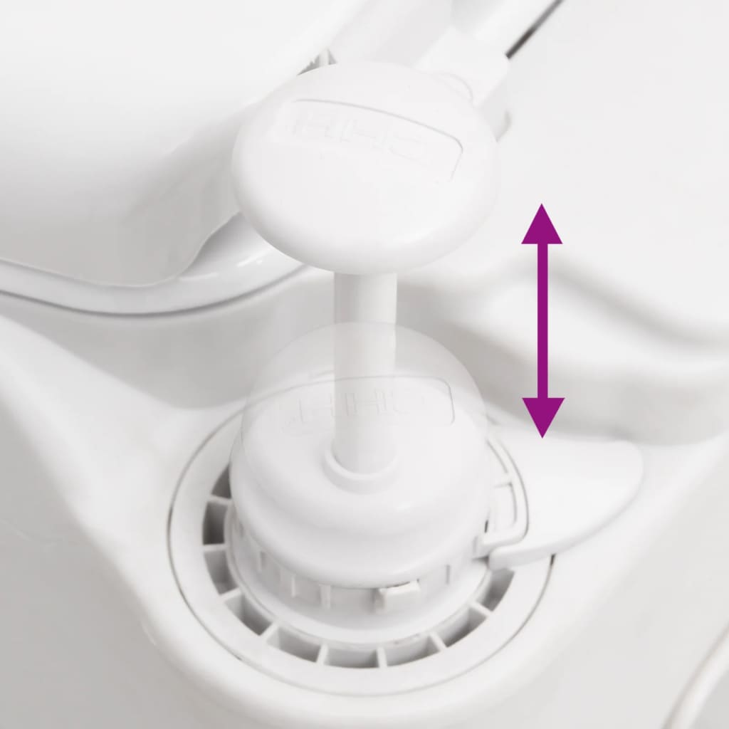 vidaXL Ενσωματωμένη Τουαλέτα Κάμπινγκ Λευκή 24+17 Λίτρων HDPE&Ατσάλι