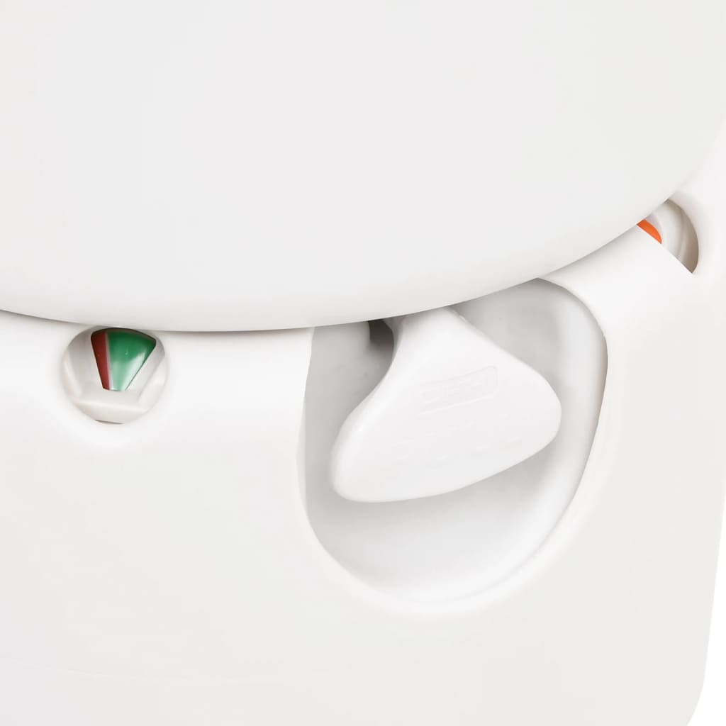 vidaXL Ενσωματωμένη Τουαλέτα Κάμπινγκ Λευκή 24+17 Λίτρων HDPE&Ατσάλι