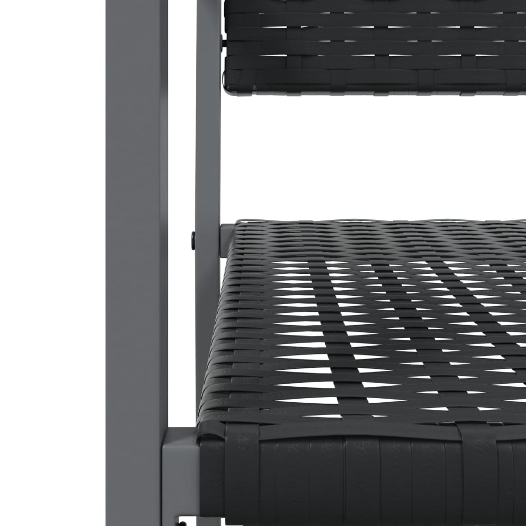 vidaXL Καρέκλες Κήπου 2 τεμ. Μαύρο 54x62,5x89 εκ. από Συνθετικό Ρατάν