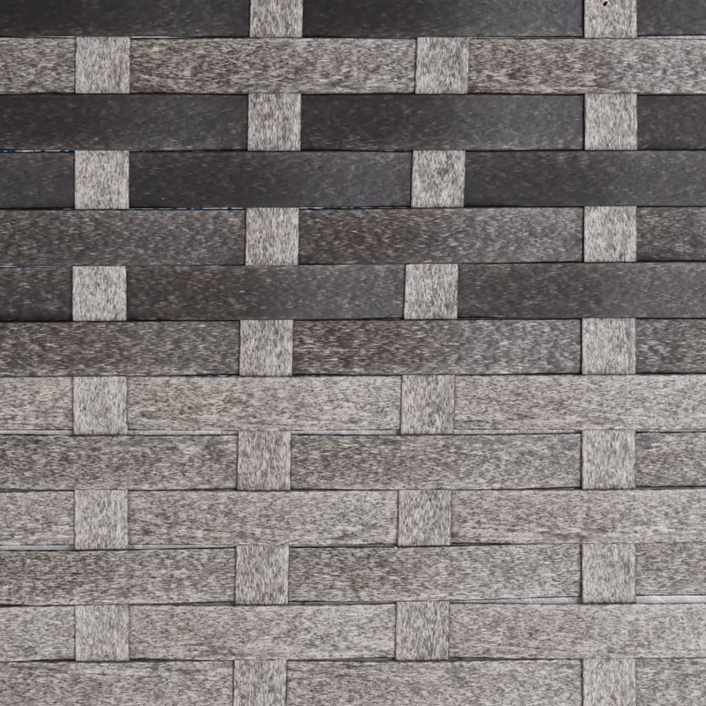 vidaXL Παγκάκι Κήπου Διθέσιο Γκρι από Συνθετικό Ρατάν