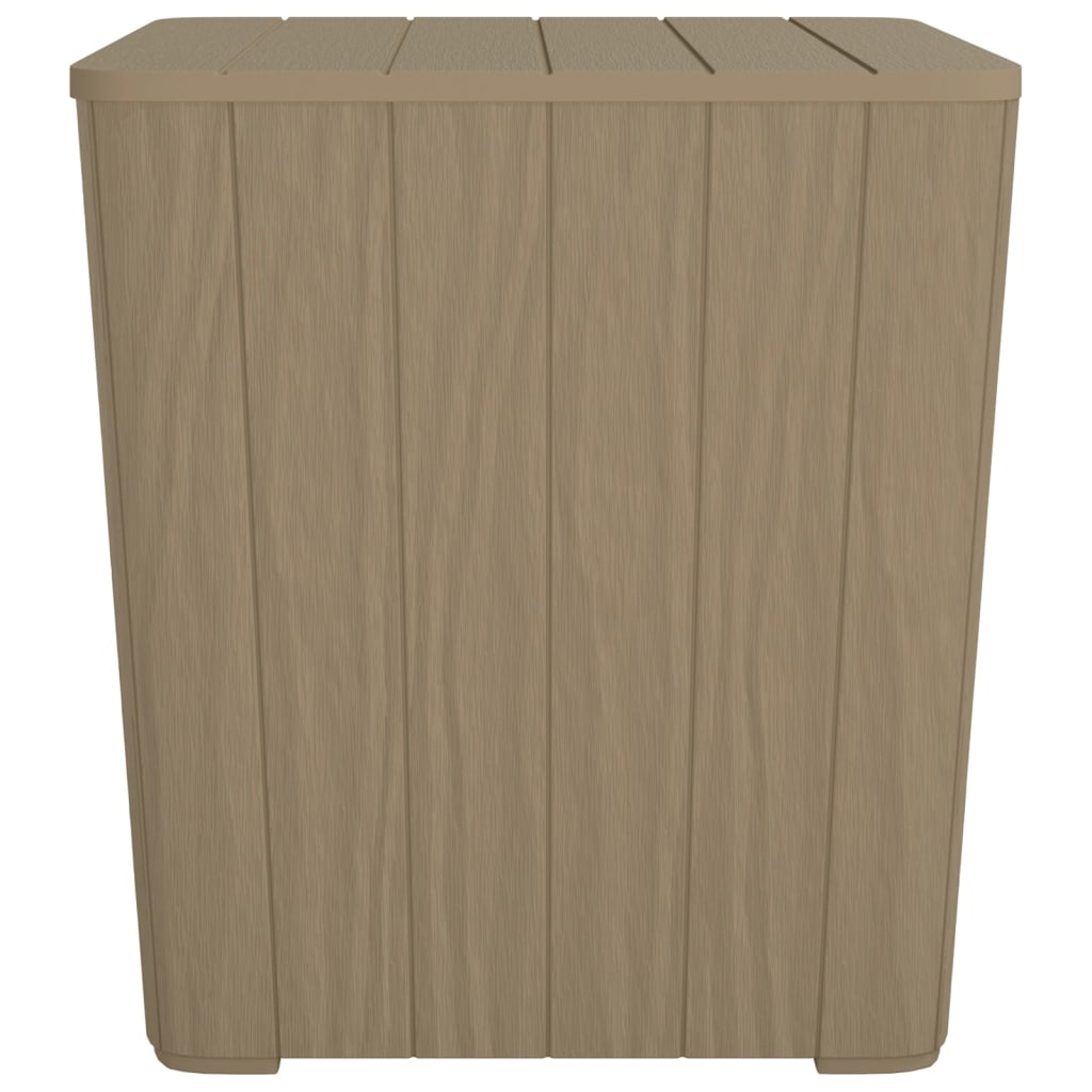 vidaXL Τραπέζι Κήπου με Αφαιρούμενο Καπάκι Αν. Καφέ από Πολυπροπυλένιο