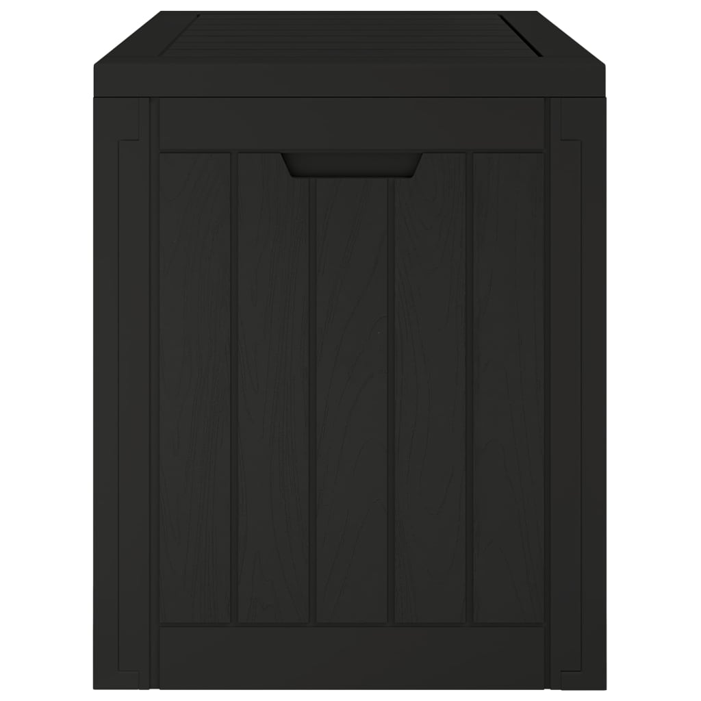 vidaXL Μπαούλο Αποθήκευσης Κήπου Μαύρο 55,5x43x53 εκ. Πολυπροπυλένιο