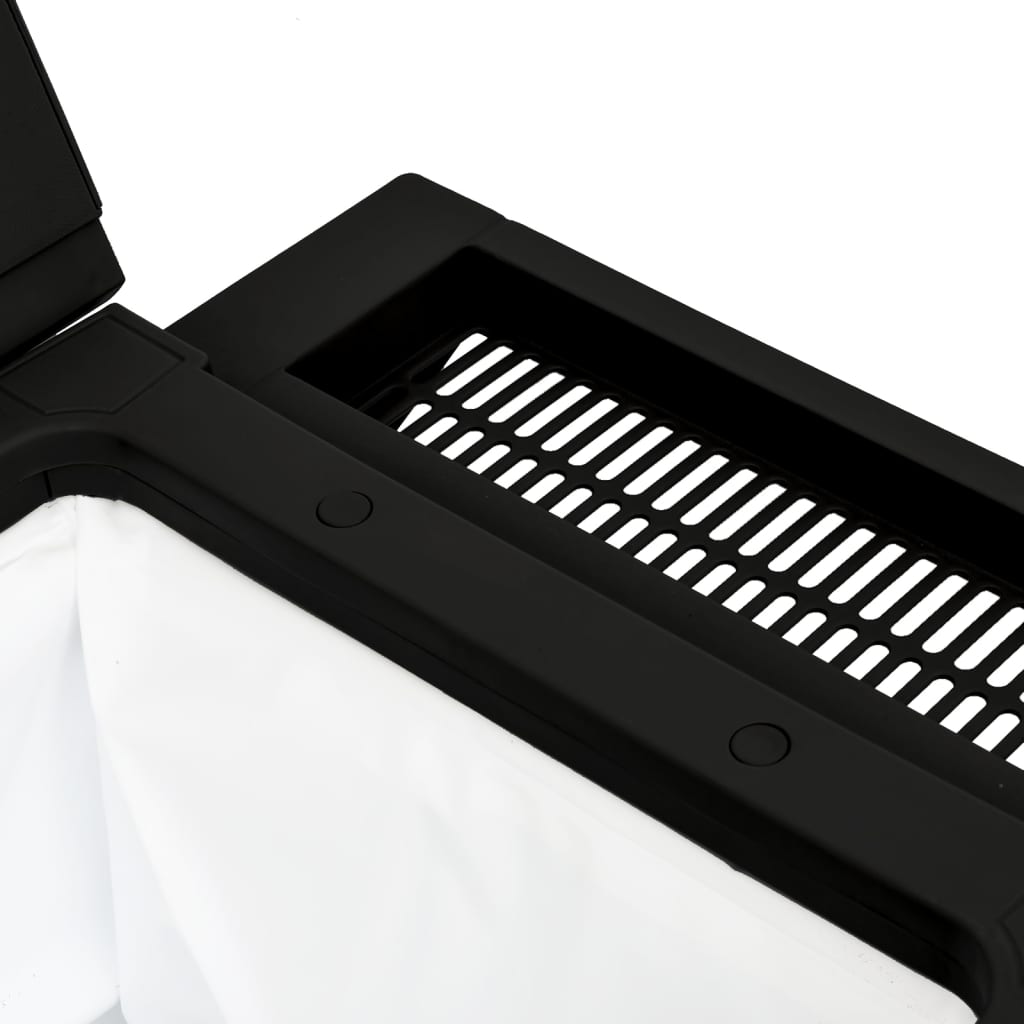 vidaXL Καρότσι Σερβιρίσματος 3-σε-1 Μαύρο από Πολυπροπυλένιο