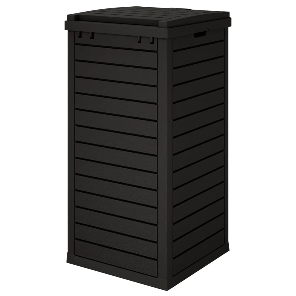 vidaXL Κάδος Απορριμμάτων Εξ. Χώρου Μαύρος 41x41x86 εκ. Πολυπροπυλένιο