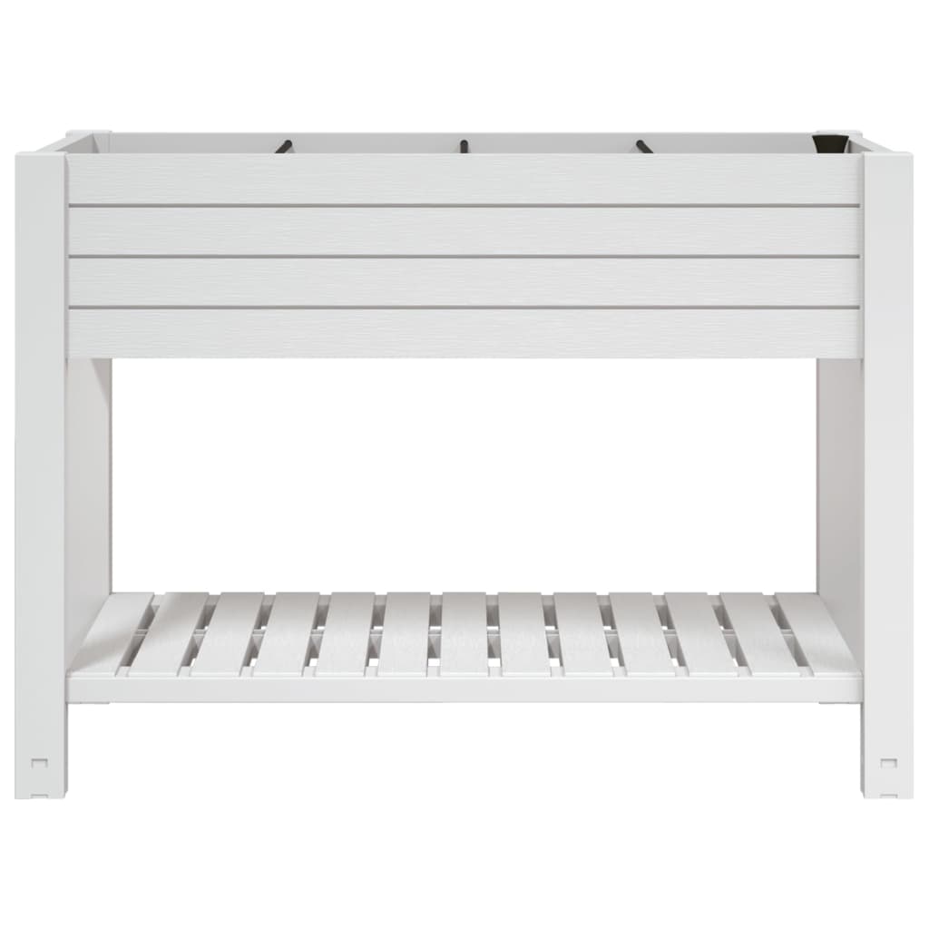 vidaXL Ζαρντινιέρα Κήπου Υπερυψωμένη Λευκή 110x45x79 εκ. Πολυπρ/λένιο