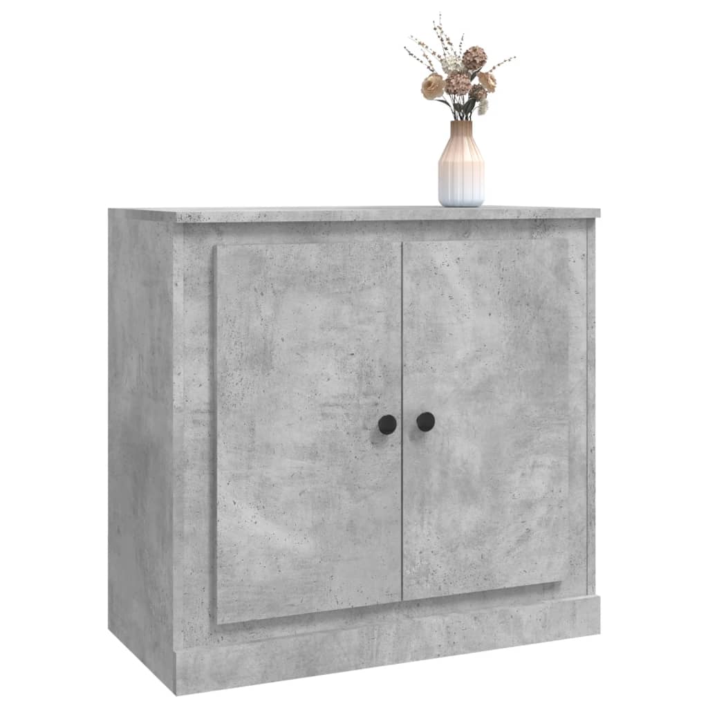 vidaXL Μπουφές Γκρι Σκυροδέματος 70x35,5x67,5 εκ. Επεξεργασμένο Ξύλο