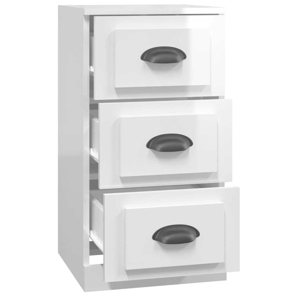 vidaXL Ντουλάπι Γυαλιστερό Λευκό 36x35,5x67,5 εκ. Επεξεργασμένο Ξύλο