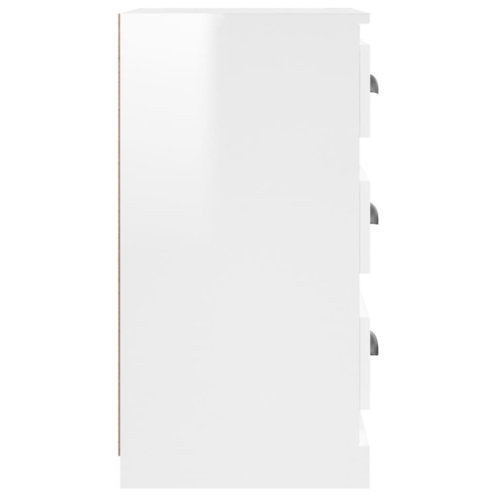 vidaXL Ντουλάπι Γυαλιστερό Λευκό 36x35,5x67,5 εκ. Επεξεργασμένο Ξύλο