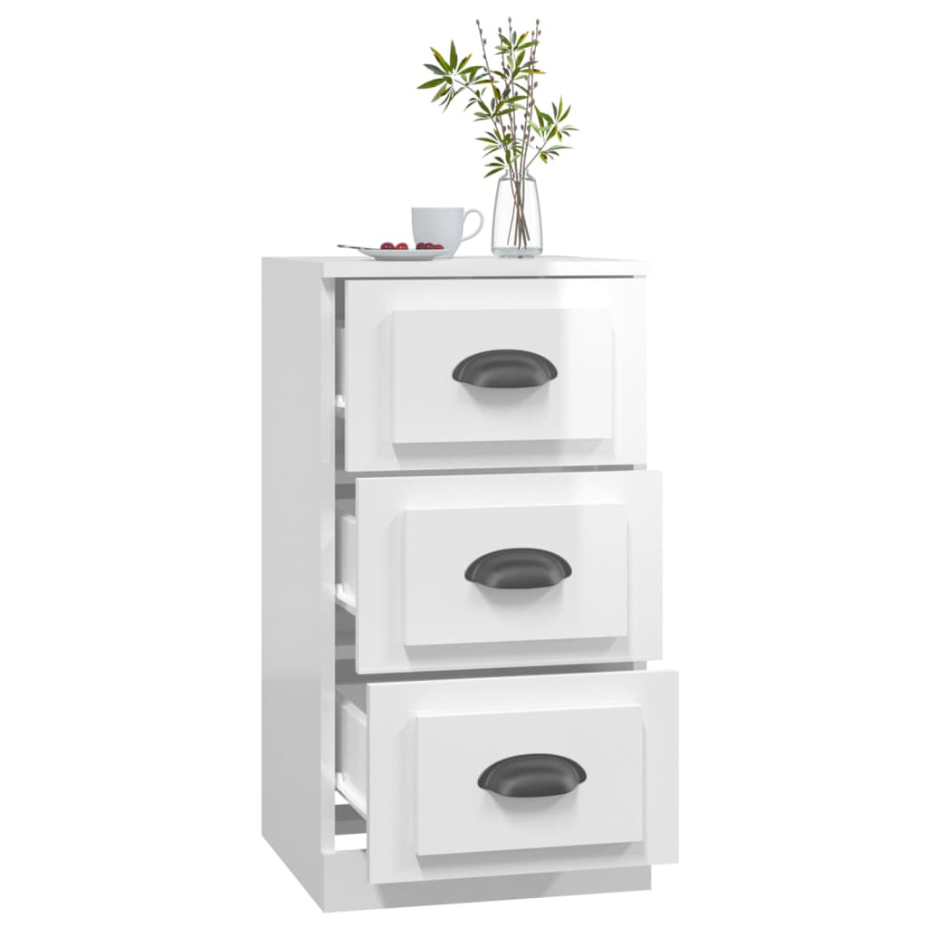 vidaXL Ντουλάπι Γυαλιστερό Λευκό 36x35,5x67,5 εκ. Επεξεργασμένο Ξύλο