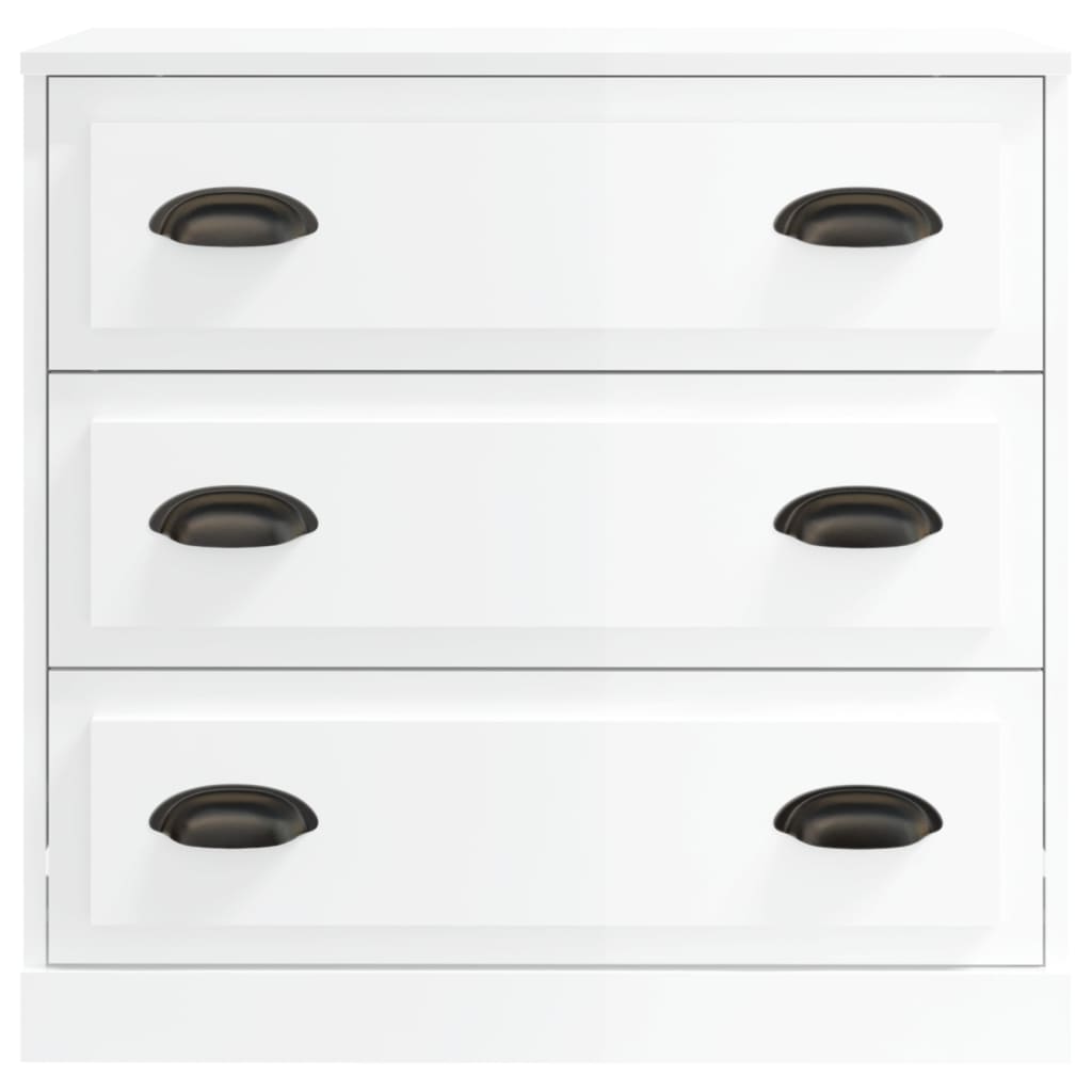 vidaXL Ντουλάπι Γυαλιστερό Λευκό 70x35,5x67,5 εκ. Επεξεργασμένο Ξύλο