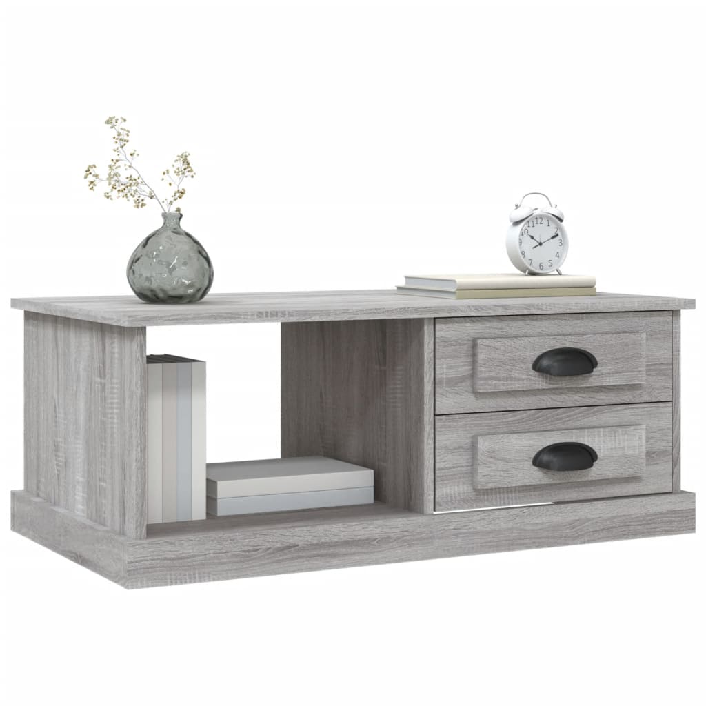 vidaXL Τραπεζάκι Σαλονιού Γκρι Sonoma 90x50x35 εκ. Επεξεργασμένο Ξύλο