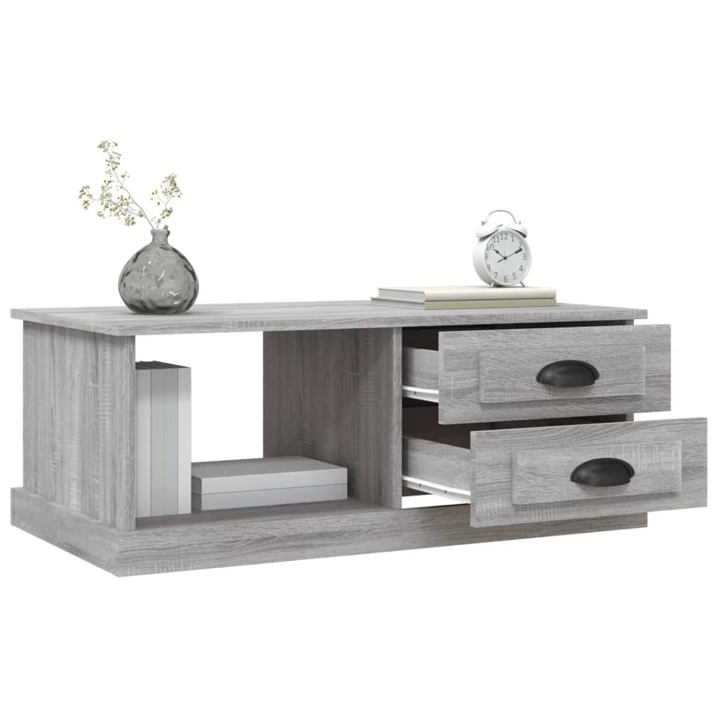 vidaXL Τραπεζάκι Σαλονιού Γκρι Sonoma 90x50x35 εκ. Επεξεργασμένο Ξύλο
