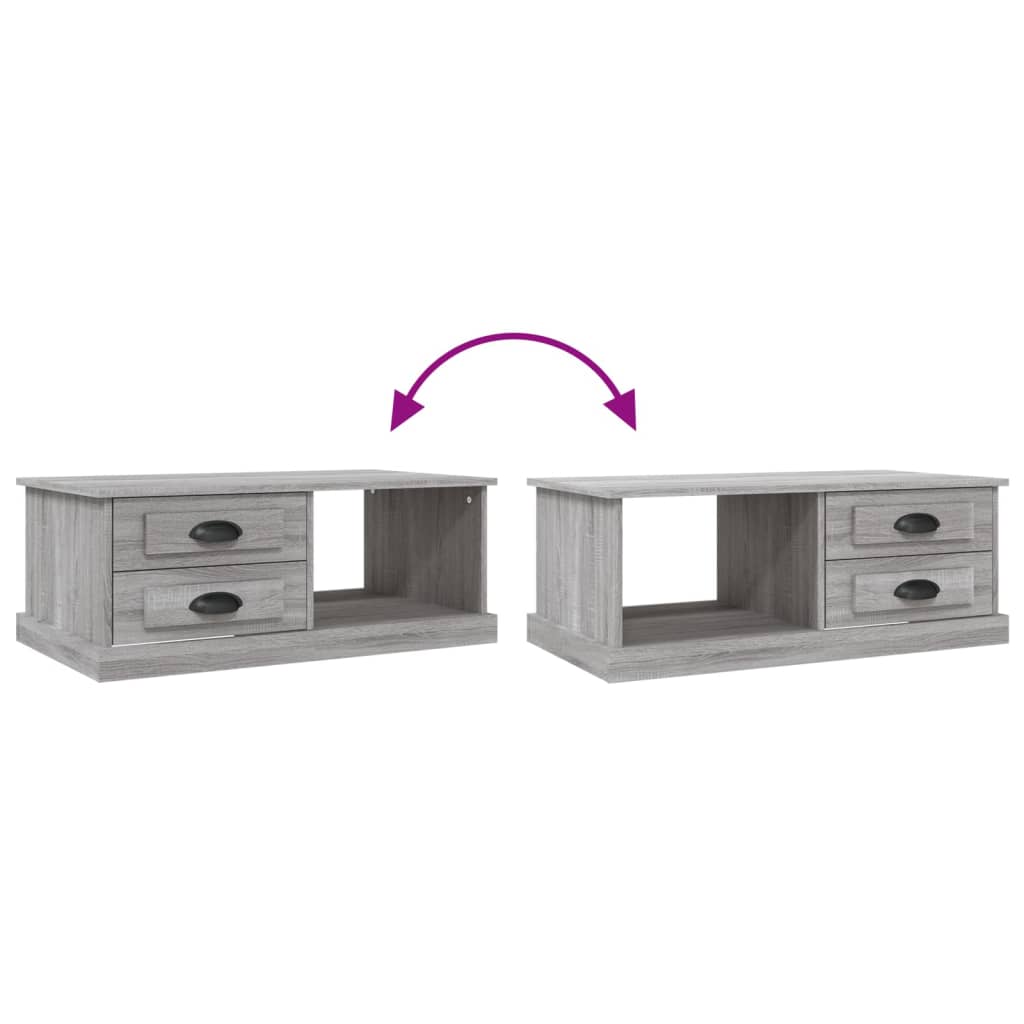 vidaXL Τραπεζάκι Σαλονιού Γκρι Sonoma 90x50x35 εκ. Επεξεργασμένο Ξύλο