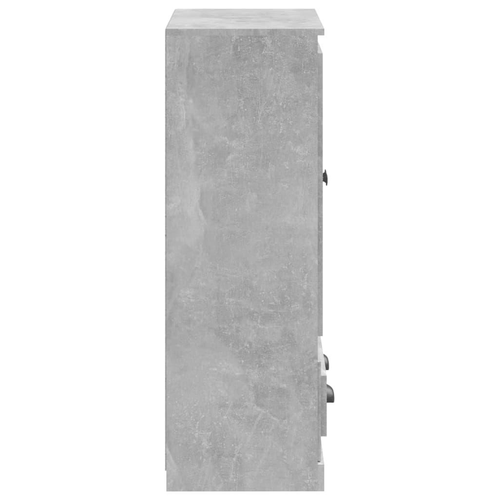vidaXL Ντουλάπι Γκρι Σκυροδέματος 60x35,5x103,5 εκ. Επεξεργασμένο Ξύλο