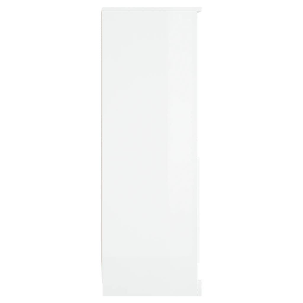 vidaXL Ντουλάπι Γυαλιστερό λευκό 36x35,5x103,5 από Επεξεργασμένο Ξύλο