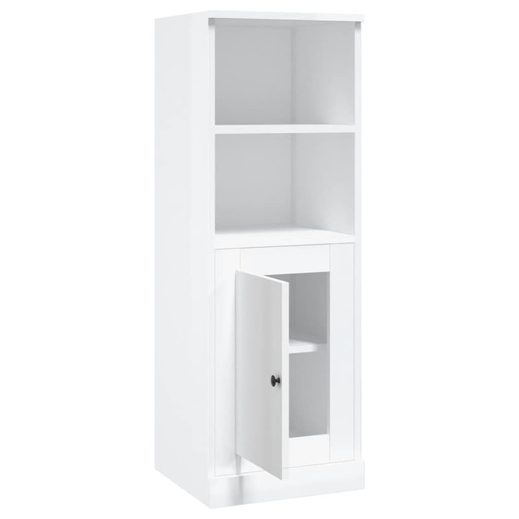 vidaXL Ντουλάπι Γυαλιστερό λευκό 36x35,5x103,5 από Επεξεργασμένο Ξύλο