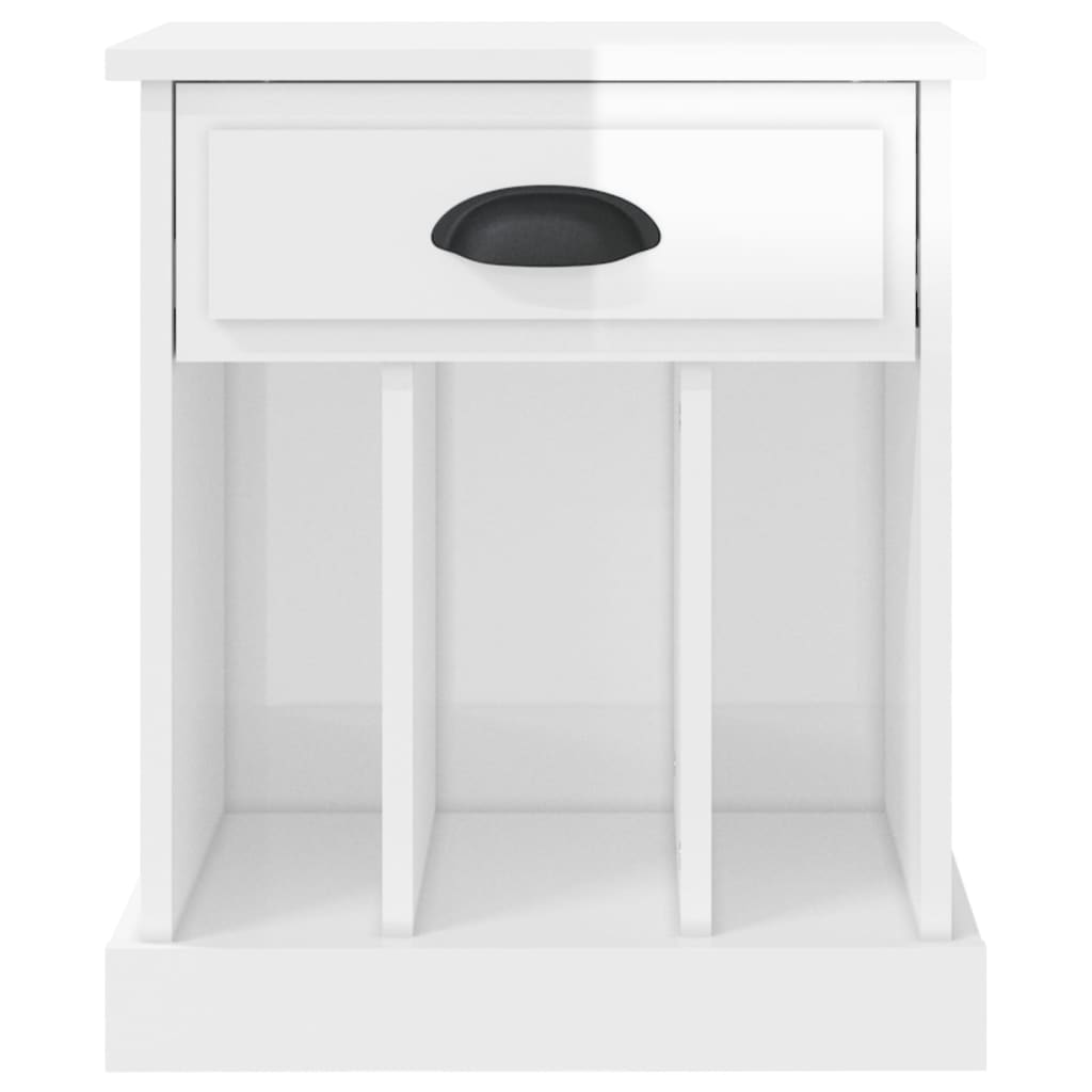 vidaXL Κομοδίνα 2 τεμ. Γυαλιστερό Λευκό 43x36x50 εκ.