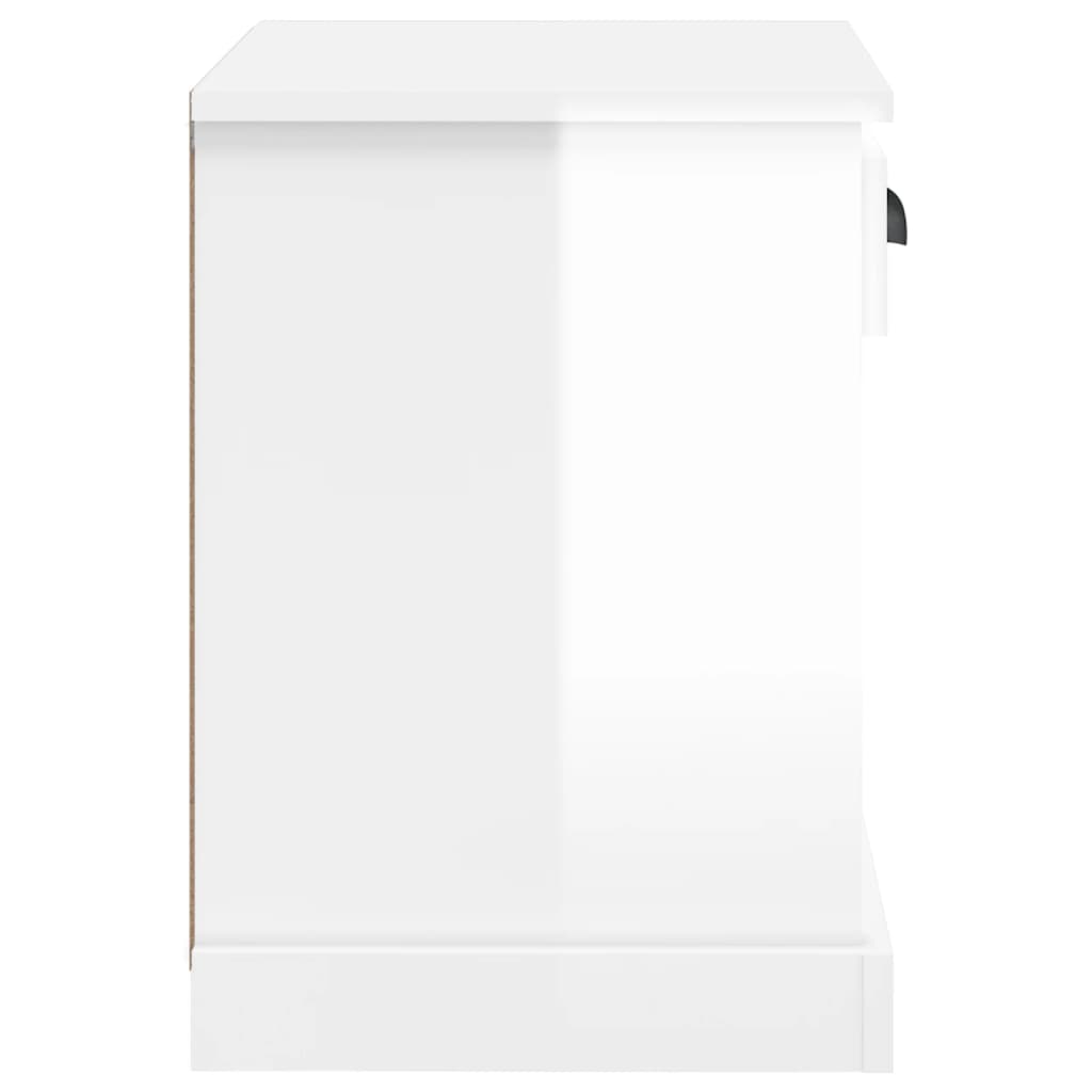 vidaXL Κομοδίνα 2 τεμ. Γυαλιστερό Λευκό 43x36x50 εκ.