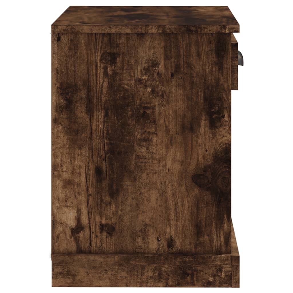 vidaXL Κομοδίνα 2 τεμ. Καπνιστή Δρυς 43x36x50 εκ.