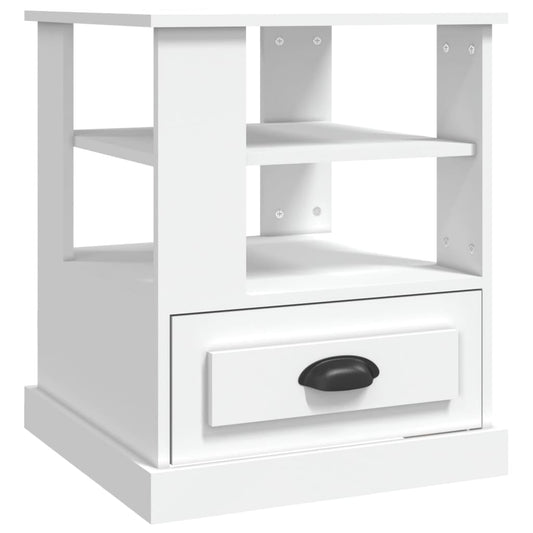 vidaXL Βοηθητικό Τραπέζι Λευκό 50 x 50 x 60 εκ. από Επεξεργασμένο Ξύλο