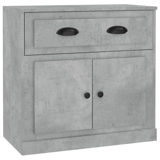 vidaXL Μπουφές Γκρι Σκυροδέματος 70x35,5x67,5 εκ. Επεξεργασμένο Ξύλο