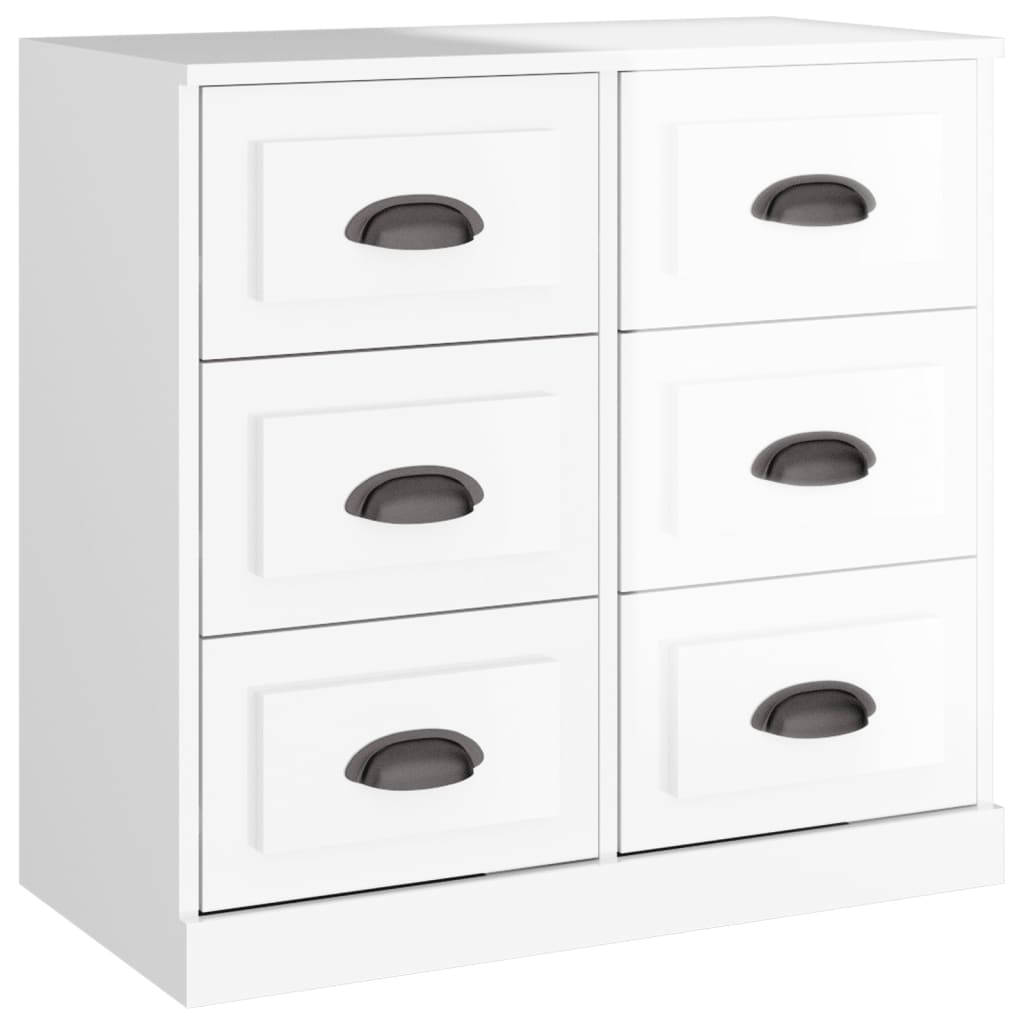 vidaXL Ντουλάπι Γυαλιστερό Λευκό 70x35,5x67,5 εκ. Επεξεργασμένο Ξύλο