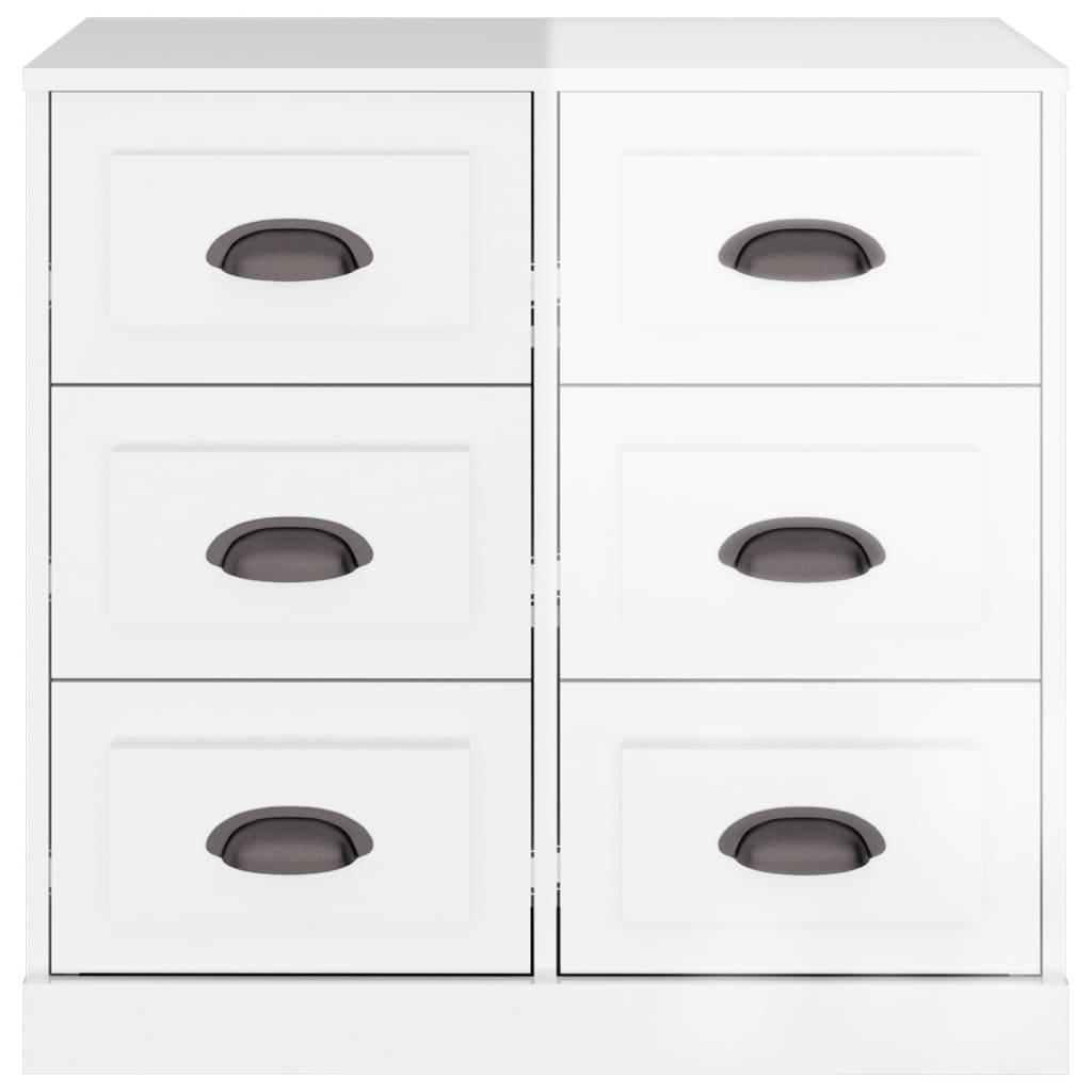 vidaXL Ντουλάπι Γυαλιστερό Λευκό 70x35,5x67,5 εκ. Επεξεργασμένο Ξύλο