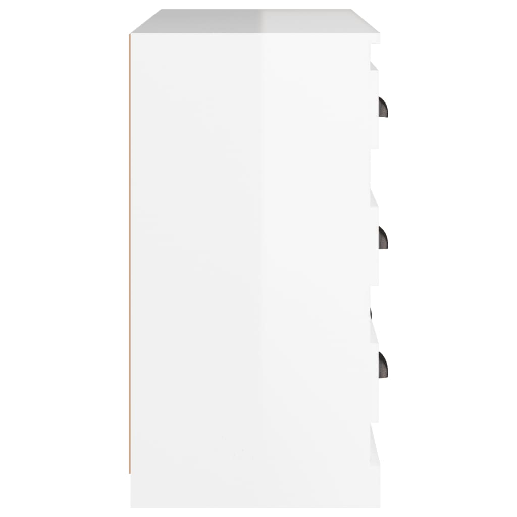 vidaXL Ντουλάπι Γυαλιστερό Λευκό 70x35,5x67,5 εκ. Επεξεργασμένο Ξύλο
