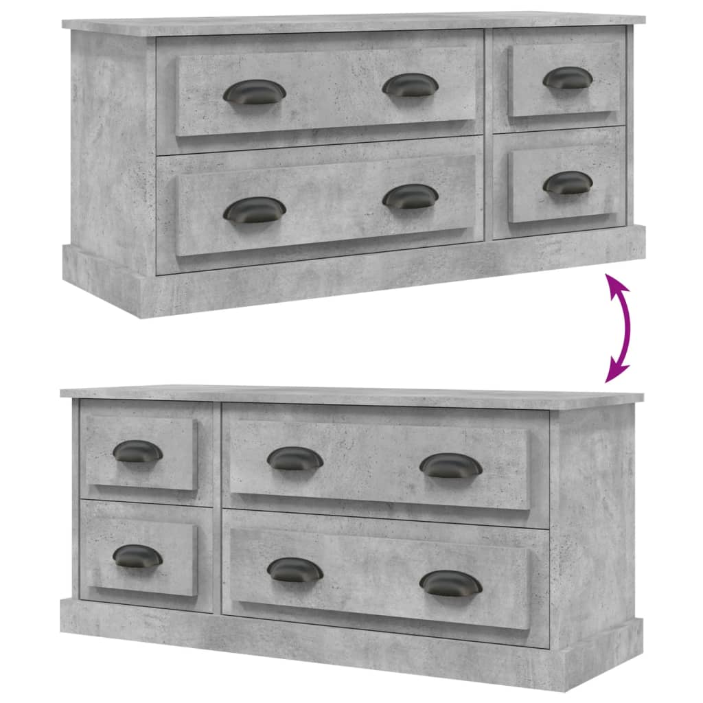 vidaXL Έπιπλο Τηλεόρασης Γκρι Σκυρ. 100x35,5x45 εκ. Επεξ. Ξύλο