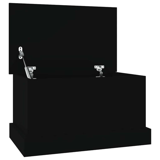 vidaXL Κουτί Αποθήκευσης Μαύρο 50x30x28 εκ. Επεξεργασμένο Ξύλο