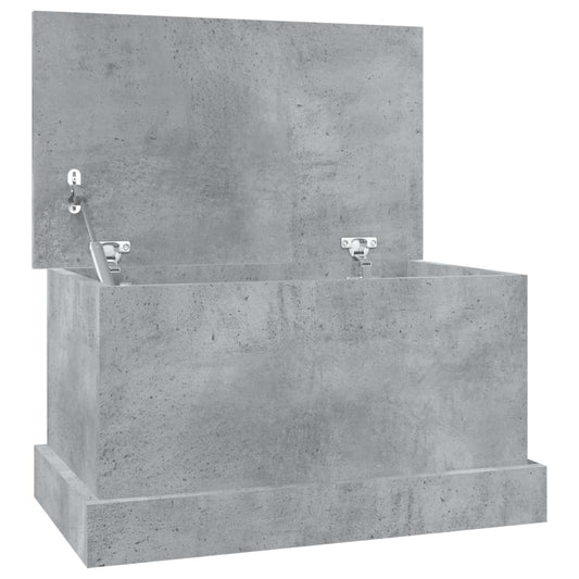 vidaXL Κουτί Αποθήκευσης Γκρι Σκυροδέματος 50x30x28 εκ. Επεξεργ. Ξύλο