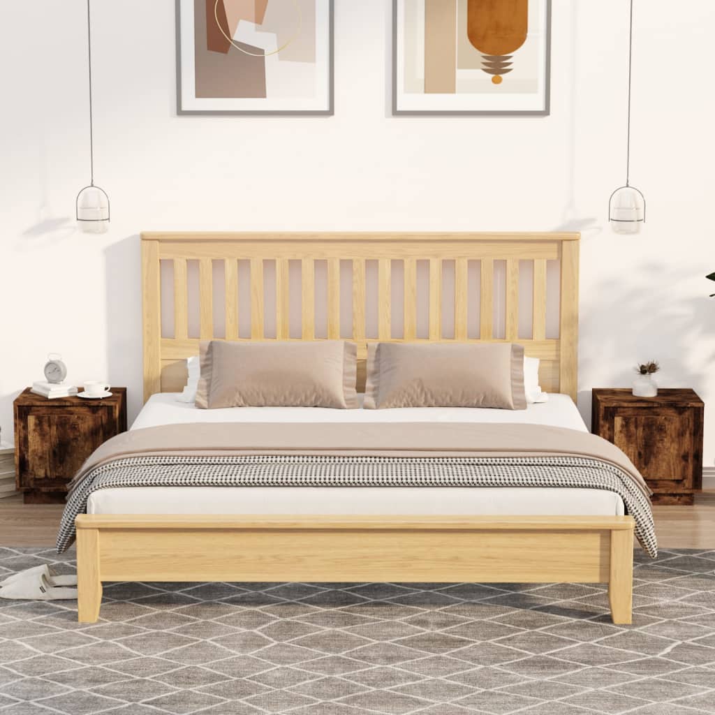 vidaXL Κομοδίνα 2 Τεμ. Καπνιστή Δρυς 44x35x45 εκ. Επεξεργασμένο Ξύλο