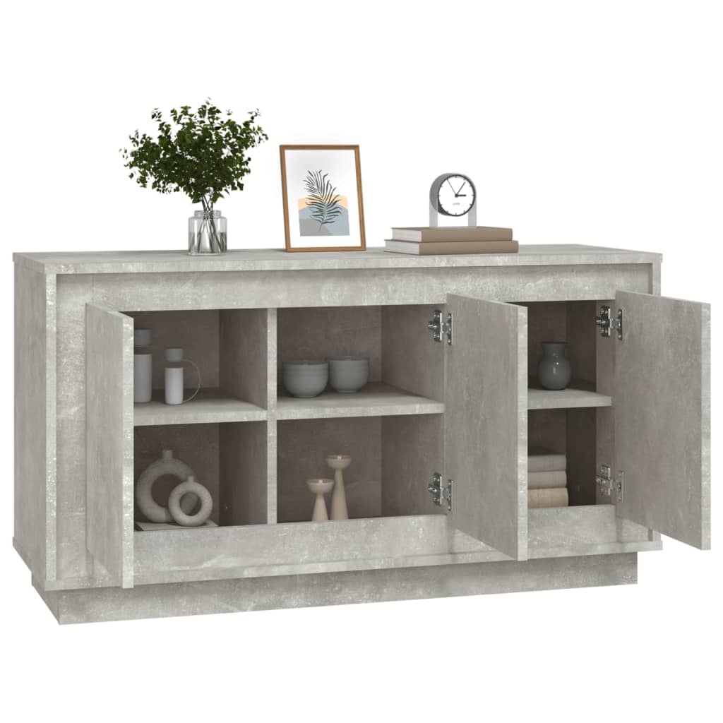 vidaXL Ντουλάπι Γκρι Σκυροδέματος 102x35x55 εκ. Επεξεργασμένο Ξύλο