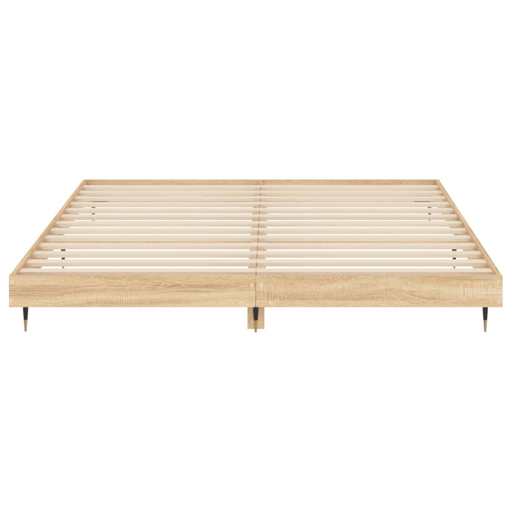 vidaXL Πλαίσιο Κρεβατιού Χωρ. Στρώμα Sonoma Δρυς 200x200 εκ. Επ. Ξύλο