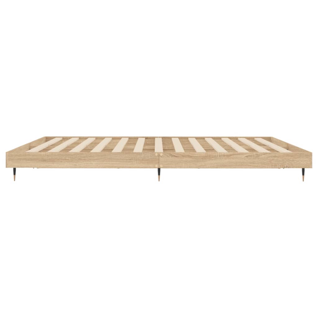 vidaXL Πλαίσιο Κρεβατιού Χωρ. Στρώμα Sonoma Δρυς 200x200 εκ. Επ. Ξύλο