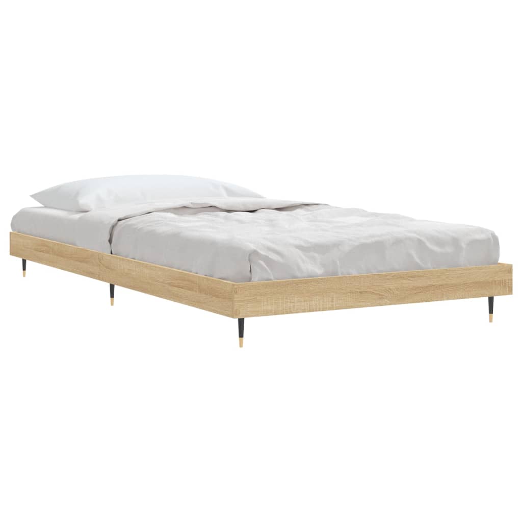 vidaXL Πλαίσιο Κρεβατιού Χωρ. Στρώμα Sonoma Δρυς 100x200εκ Επ. Ξύλο