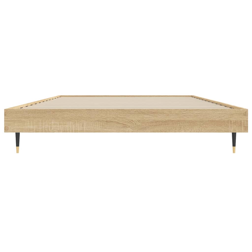vidaXL Πλαίσιο Κρεβ. Χωρ. Στρώμα Sonoma Δρυς 90x200 εκ. Επεξ. Ξύλο