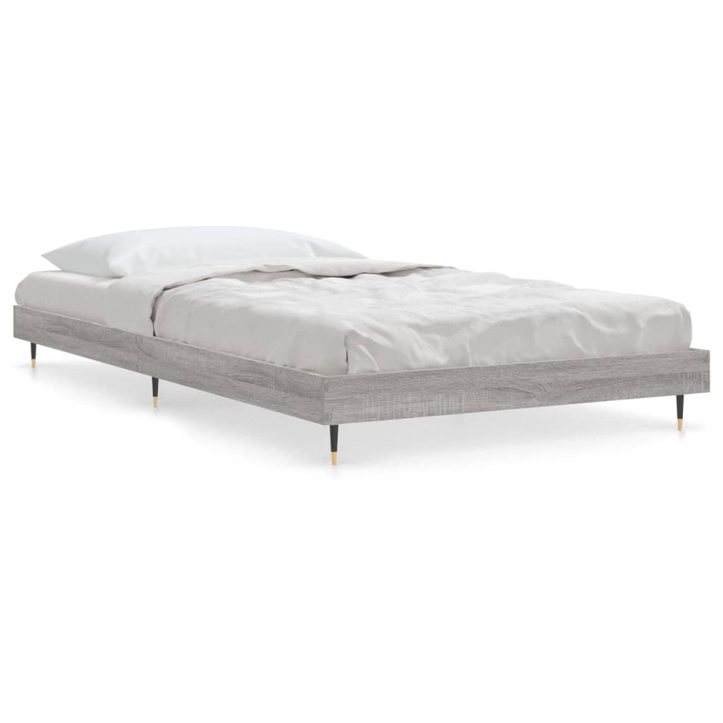 vidaXL Πλαίσιο Κρεβατιού Γκρι Sonoma 90x200 εκ. Επεξεργασμένο Ξύλο