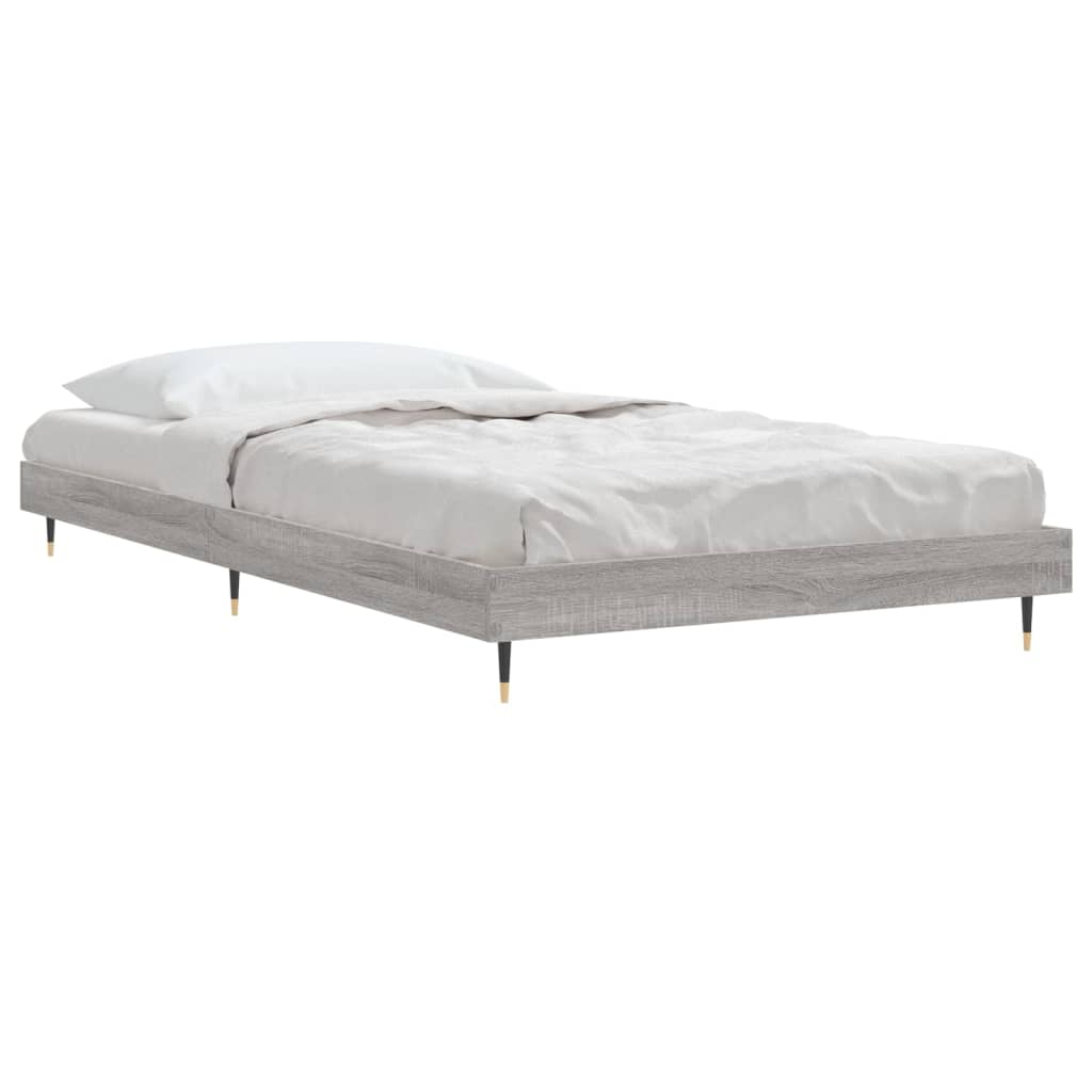 vidaXL Πλαίσιο Κρεβατιού Γκρι Sonoma 90x200 εκ. Επεξεργασμένο Ξύλο