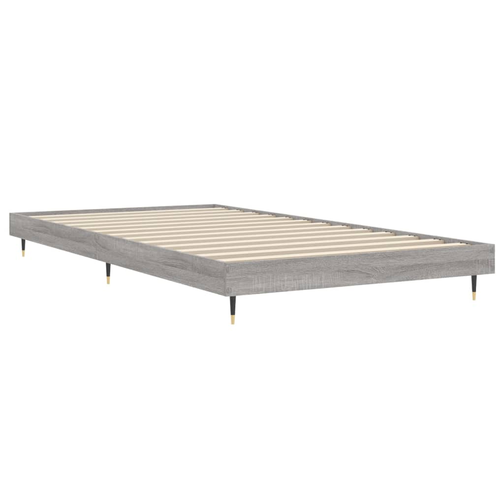 vidaXL Πλαίσιο Κρεβατιού Γκρι Sonoma 90x200 εκ. Επεξεργασμένο Ξύλο